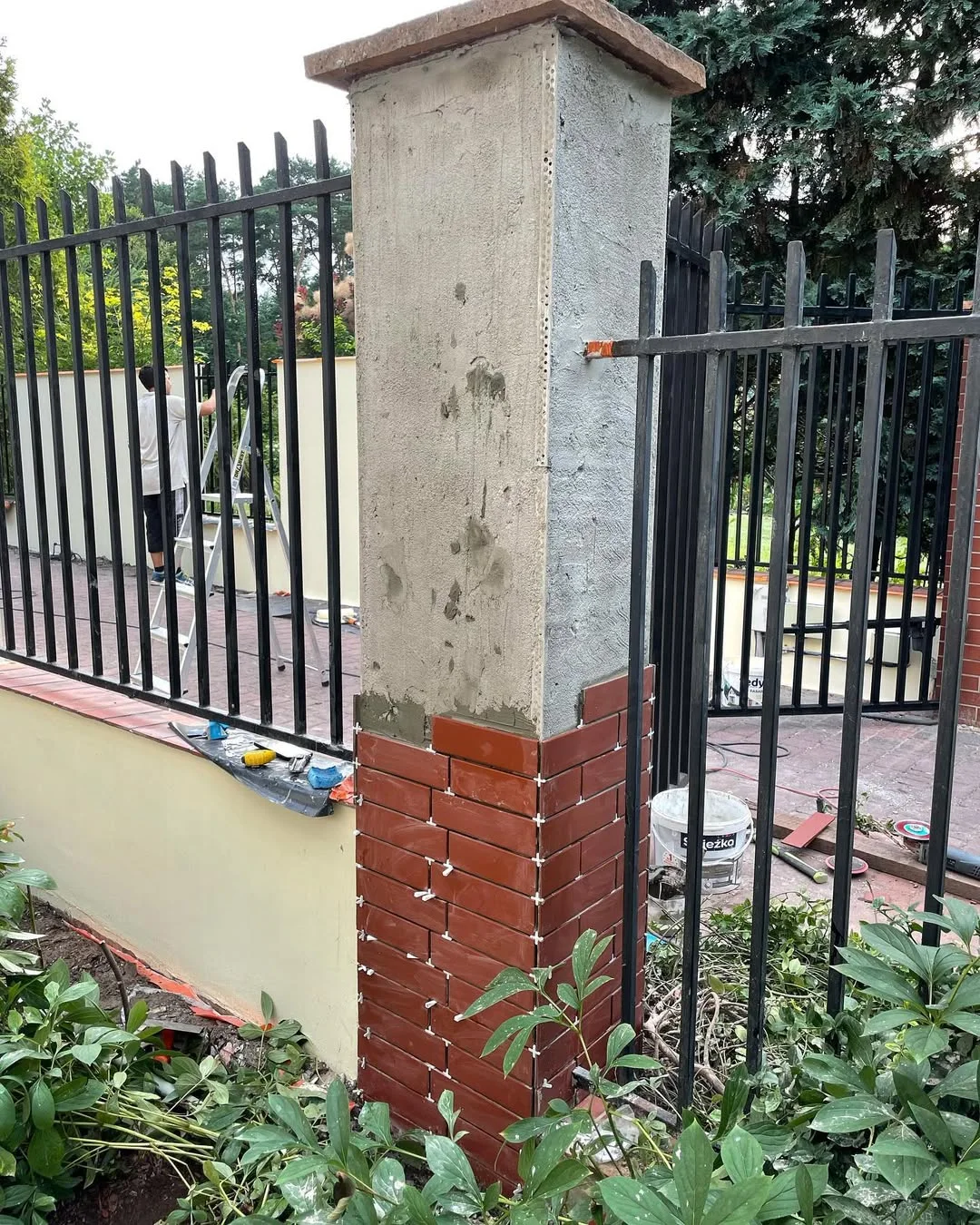 Brick pillar restoration — photo 4 of 5