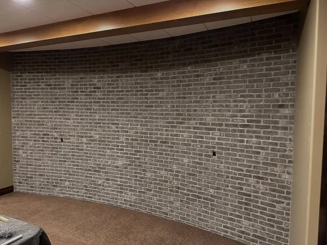 Brick feature wall